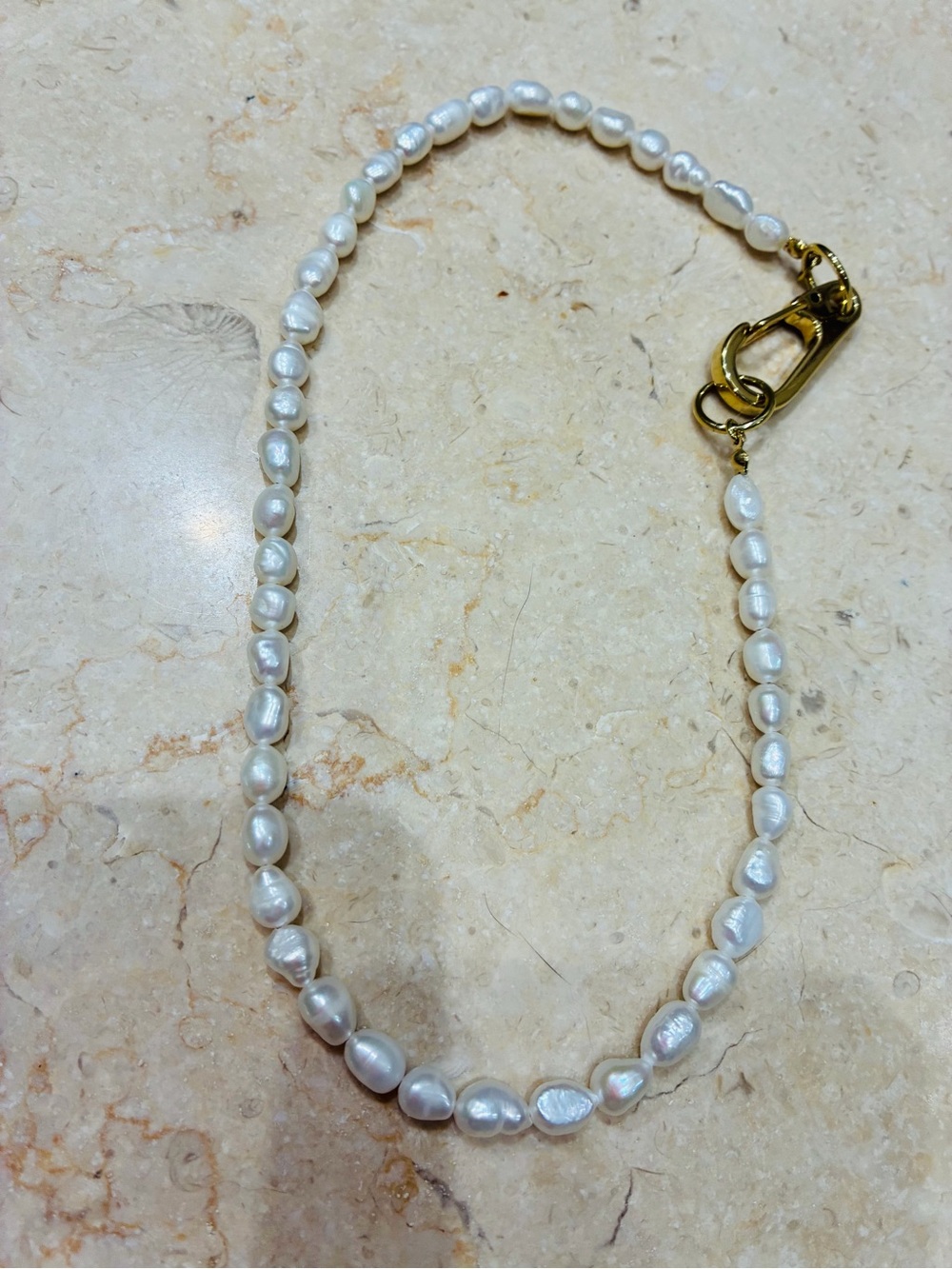 James Michelle Pearl Lock Necklace - Picture 6 of 7
